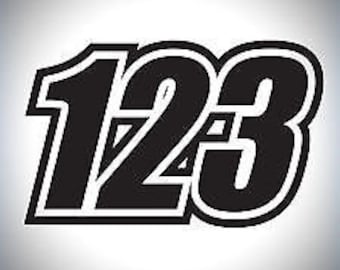 Motorbike Race Numbers Bike Race Numbers - Set of Three