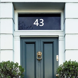 Modern Fanlight Door Numbers Etched Glass House Numbers Fanlight House Numbers Front Door Numbers