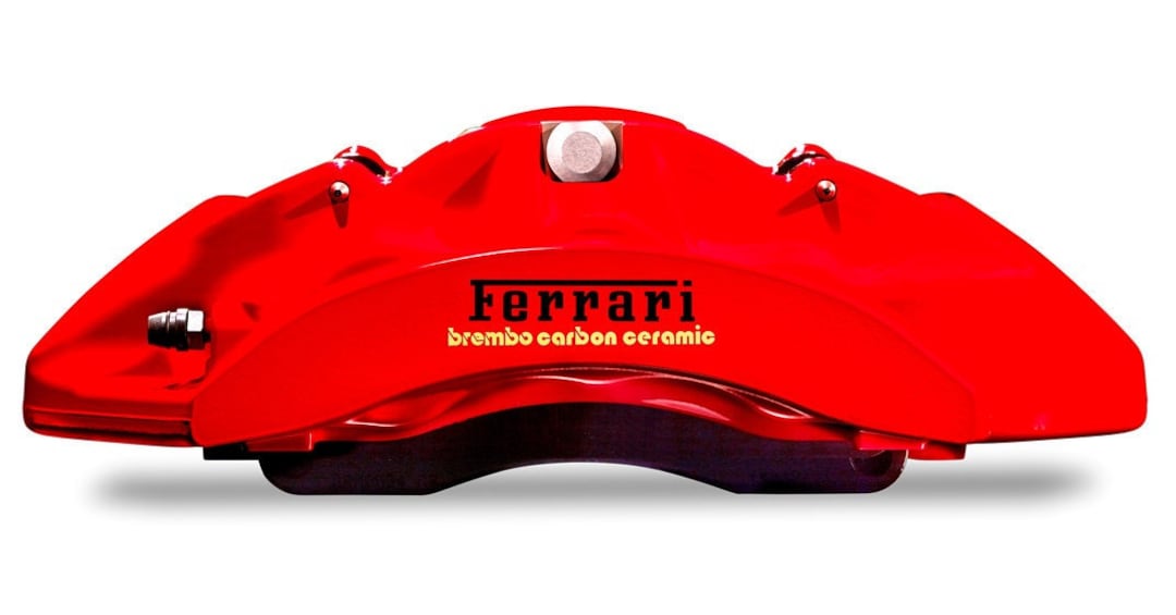4 X Ferrari Brembo Carbon Ceramic Brake Caliper Decals Stickers Etsy