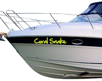 Personalised Name Sticker Decal Boat, Car, Truck, Van - Set of 2