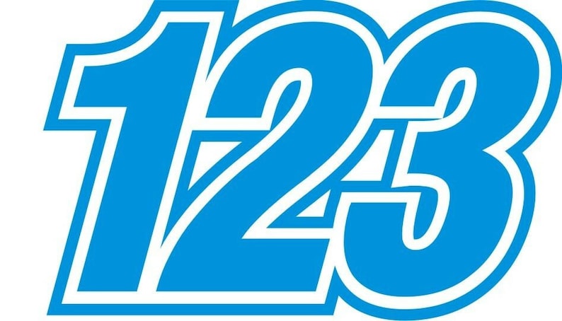 Motorbike Race Numbers Bike Race Numbers - Set of Three - Etsy