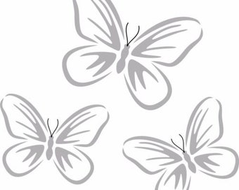 Butterfly Etch Effect, Frosted Vinyl Window Stickers Glass Stickers