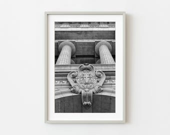 Szczegóły architektury klasycznych kolumn w Buenos Aires | Edycja limitowana 10 egzemplarzy