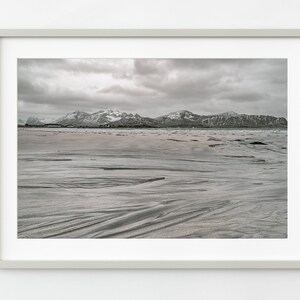 Sandy beach abstract Sakrisoya Norway | Wall Art