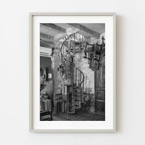Elegant Antique Spiral Staircase in Havana Cuba Charming Photo | Limited Edition of 10