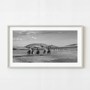 Eagle Riders in the Mongolian Gobi Desert | Wall Art