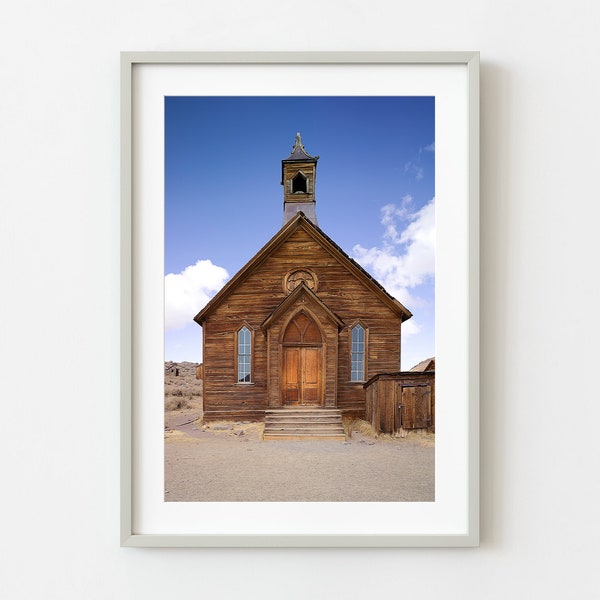 Old wooden church Bodie California | Photo Art Print