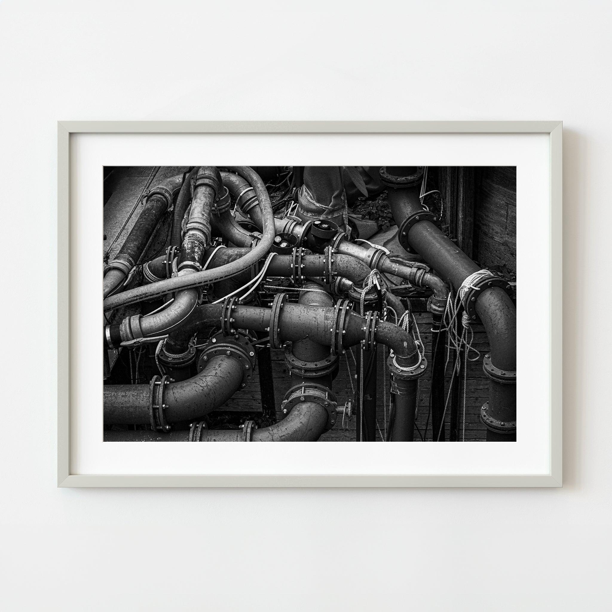 Iron Industrial Pipes Wall Art - Etsy