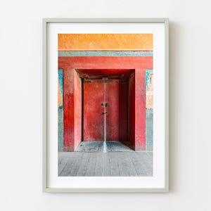 Solid red doors from the Forbidden City Temples Beijing China | Wall Art