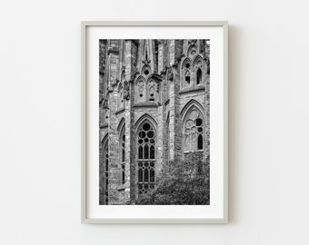 Closeup architectural detail of La Sagrada Familia Spain | Photo Art Print