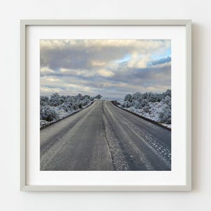 Arizona Strasse nach seltenen Schneefall | Wandkunst