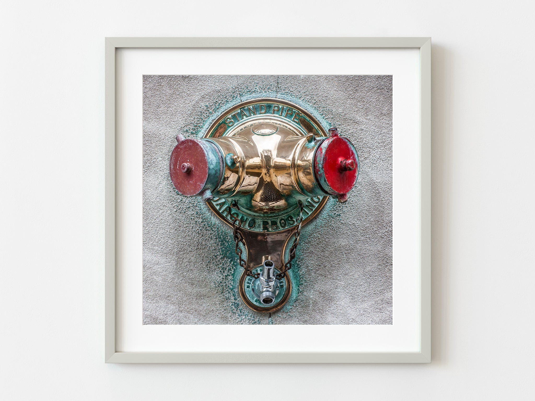 Old Brass New York City Fire Hose Nozzle Photo Art Print 