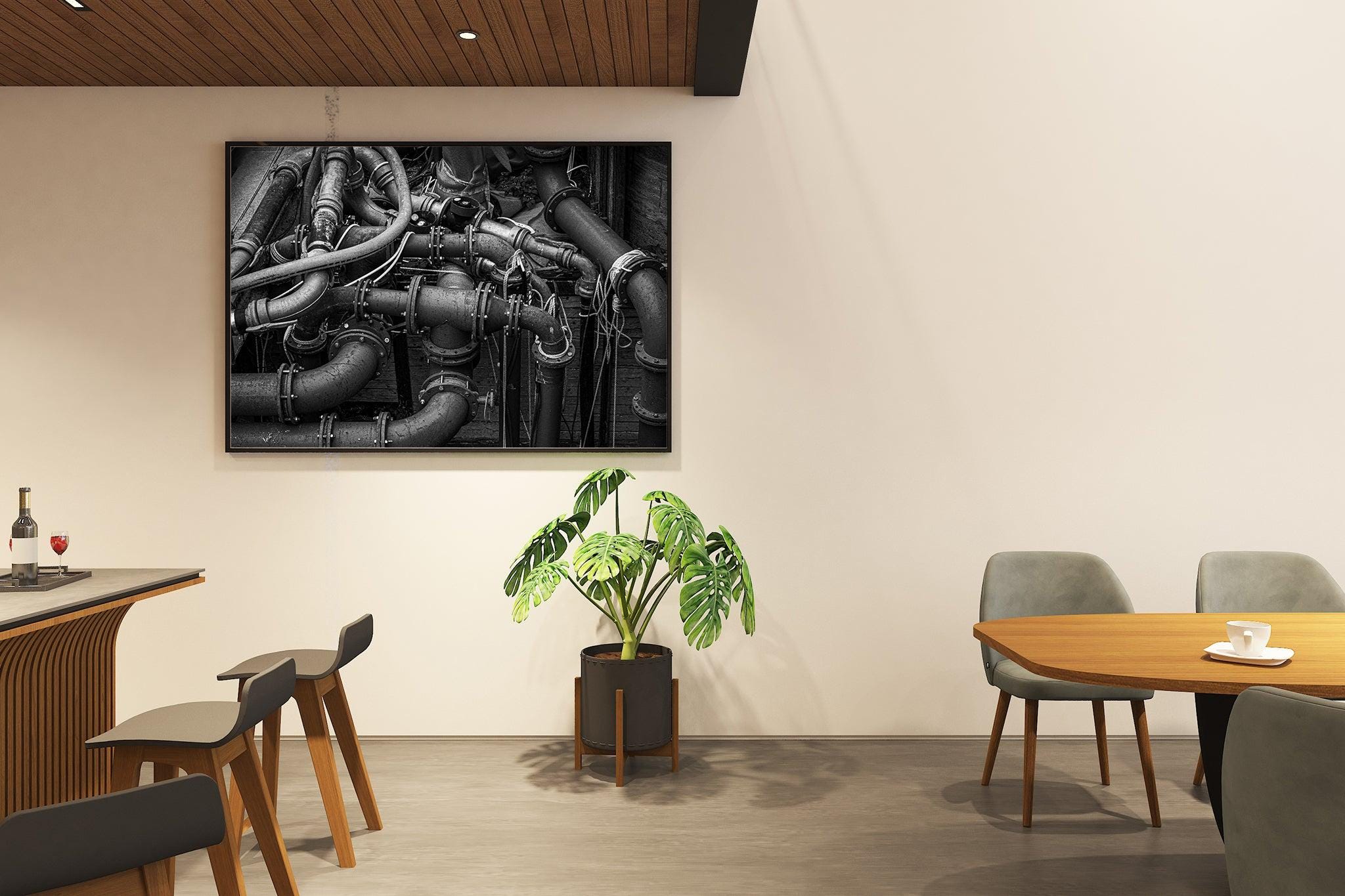 Iron Industrial Pipes Wall Art - Etsy - Iron Pipe Industrial Wall Art Decor