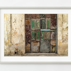 Old double garage doors in Old Havana Cuba | Wall Art
