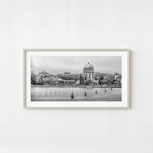 Venice Lido Waterfront Black and White Photography