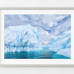 Iceberg natural abstract shapes and pools in Antarctica | Wall Art