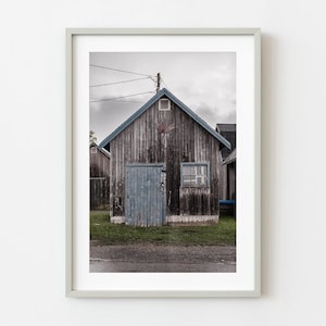 Old fishing shed with blue door in PEI Canada | Wall Art