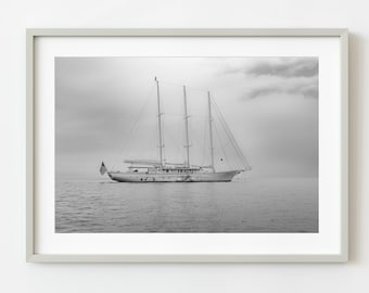 Impresión artística de un velero de Palmer Johnson, 1983 / Edición limitada de 10