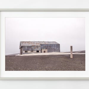 Large abandoned hanger at Whalers Bay Station Antarctica | Wall Art