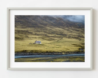 Abandoned old house in the foothills of Iceland | Photo Art Print