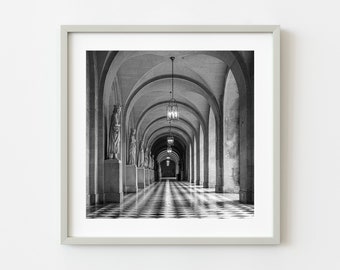 Corridor in France with Arches | Photo Art Print