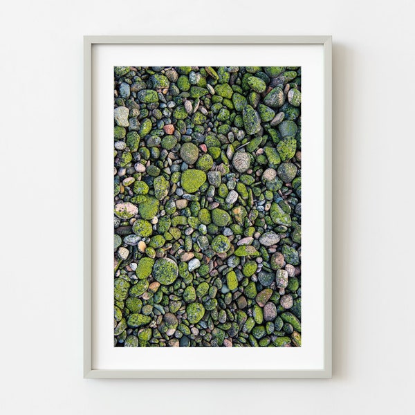 Small round rocks from beach Cape Breton Nova Scotia | Photo Art Print