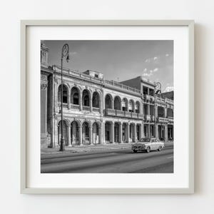 Classic American Car Driving Past Havana Colonnades | Wall Art