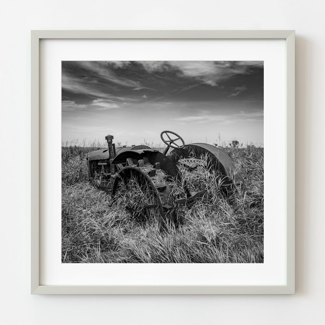 Tractor Rust Draw Abandoned Tractor Rust Texture Print - Saskatchewan Prairie Relic ...