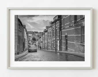 People walking down street Derry Northern Ireland | Photo Art Print