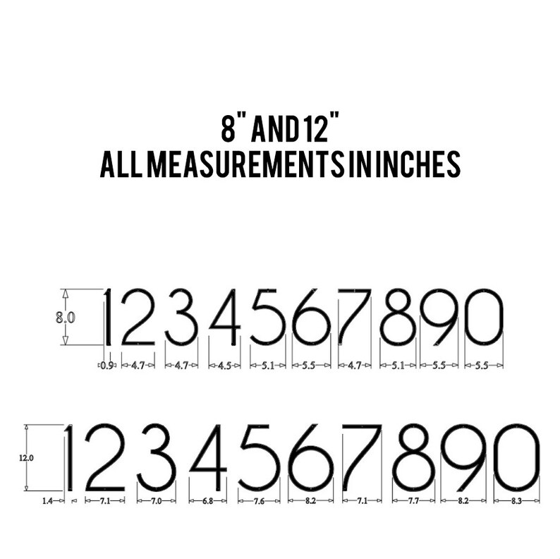 Large Modern Black House Numbers Address Numbers Door Etsy