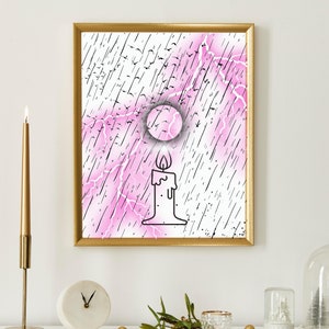 Candle burning and birds migrating, JPG, SVG, PNG, PDf