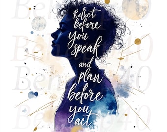 14 Philosophical Cliparts – “Reflect before you speak, and plan before you act”