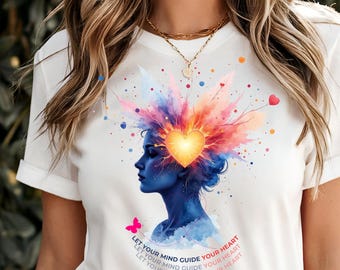 Mind and Heart Inspirational Tee - Simple Typography Design