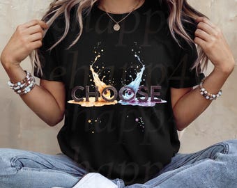 Motivational T-Shirt Design: Choose Eyes with Sand and Water - Life Quote