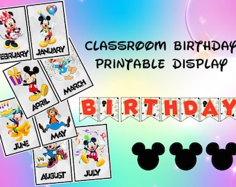 Disney Printable Geburtstag Poster für das Klassenzimmer