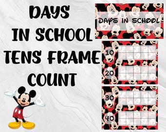 Tage in der Schule Tracker Disney Printable