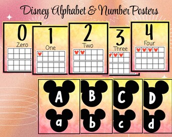 Zauberhaftes Alphabet und Zahlen Poster