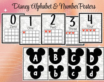 Zauberhaftes Alphabet und Zahlen Poster