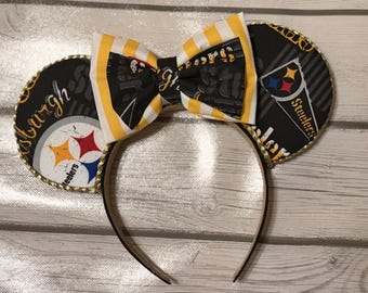Pittsburgh Steelers Fußball inspiriert | Game Day Disney Ohren | Schwarz & Gold