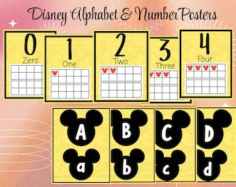 Zauberhaftes Alphabet und Zahlen Poster