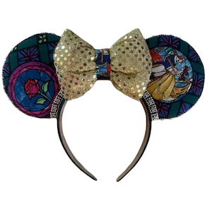 Enchanted Rose Ears – Beauty and the Beast Inspired Disney Headband