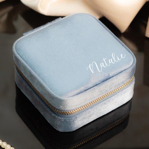Personalized Bridesmaid Jewelry Box, Custom Travel Box, Birthday Gift for Bestfriend, Wedding Bridal Party Gifts, Christmas Gifts for Her