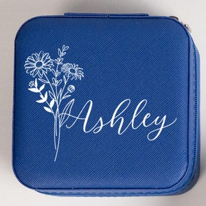 Personalized Wedding Bridesmaid Jewelry Box, Bridesmaid Gifts, Bridal Party Gifts, Custom Name Jewelry Organizer, Bridesmaid Proposal