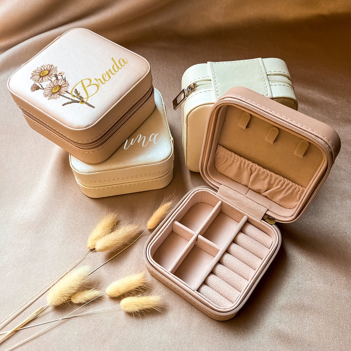 Storage Key Genuine Leather Jewelry Box Luxury Jewelry Box With