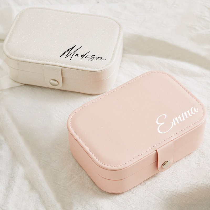 Personalised Leather Mini Jewellery Box - Shop beoneletter Storage