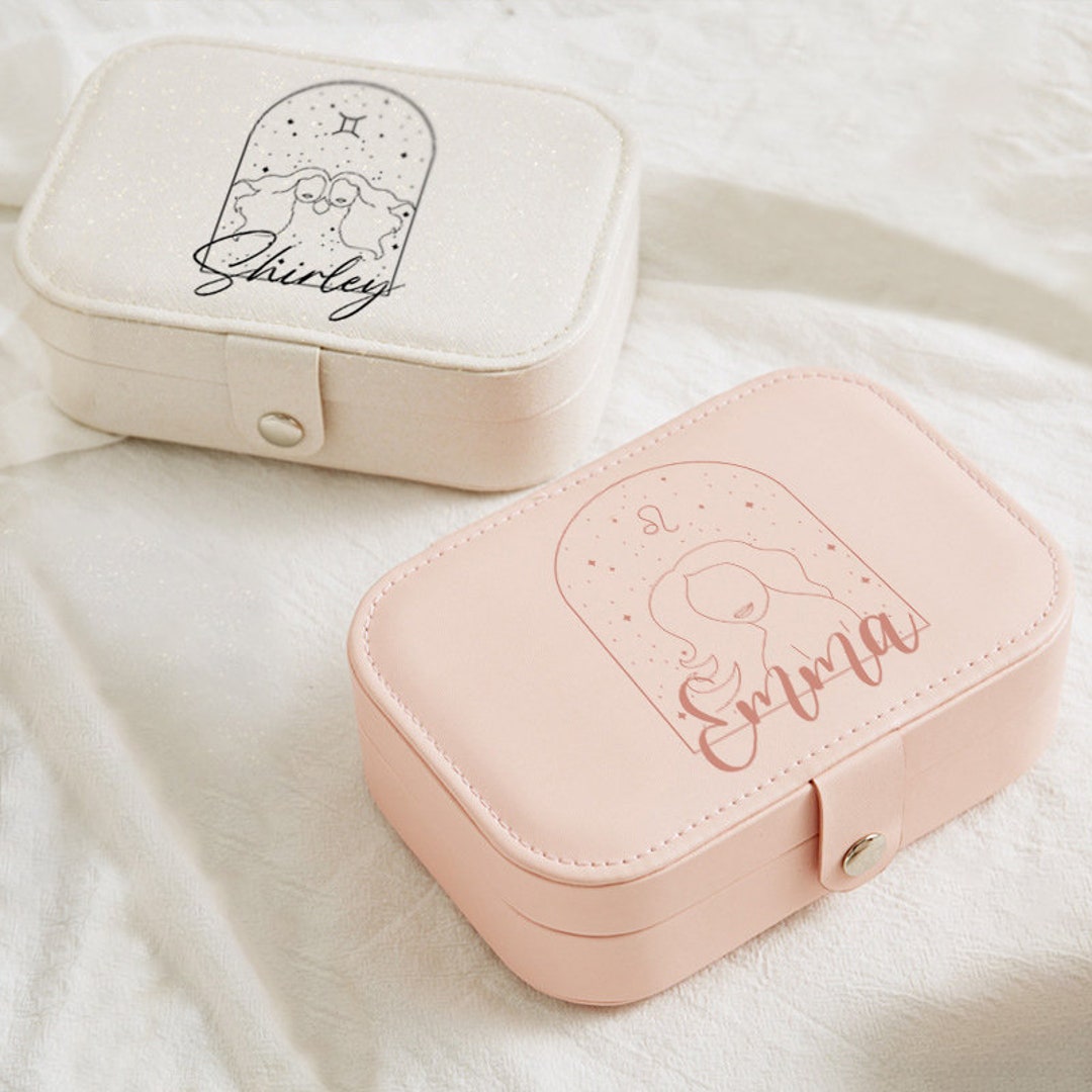 Zodiac Jewelry Box With Name, Christmas Gifts, Holiday Gift, Gift for