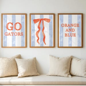 Florida Gators Dorm Decor: Watercolor Stripe Print (Digital Download