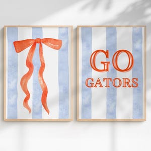 Florida Gators Dorm Decor: Watercolor Stripe Print (Digital Download)