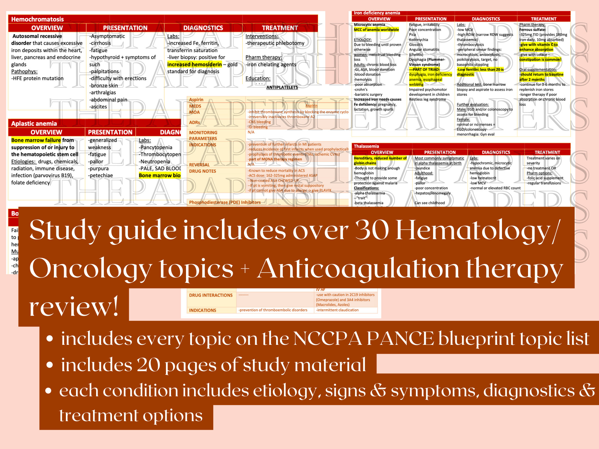Hematology & Oncology Study Guide / Heme-onc Study Guide / Physician ...