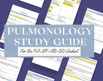 Guia de Estudos de Pneumologia / Assistente Médico / Enfermeiro Praticante / Estudante de Medicina / PANCE / PANRE